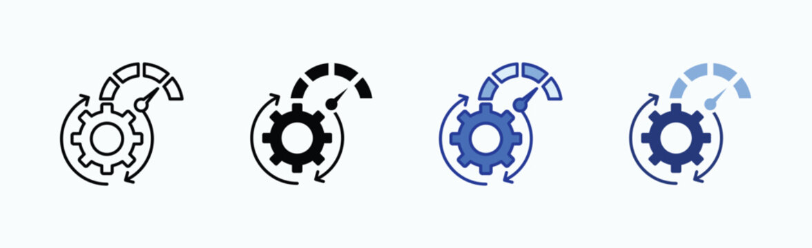 Responsible icon sheet multiple style collection isolated vector