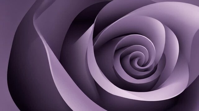 A mesmerizing abstract composition of swirling, layered, curved, purple elements