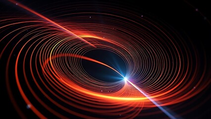 ultrathin. Concentric magnetic field lines of pure light warping space around a laser beam. STEM education sheets, lab safety posters, designed for biotech research communications, used by teachers.