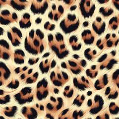 Seamless Animal Wildlife Skin Pattern. Leopard Fur Camouflage Background. Leopard Skin Texture Pattern Vector, subtle artwork for fashion and textile.