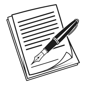 Clipboard with Pen Icon Vector Design