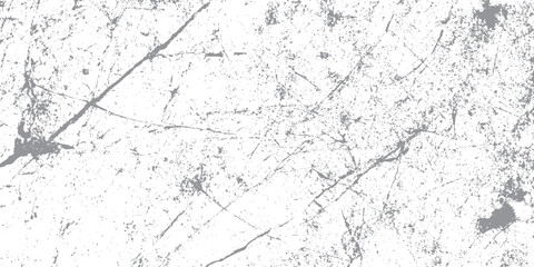 White background with scattered grey distressed grunge texture and abstract linear cracks vector