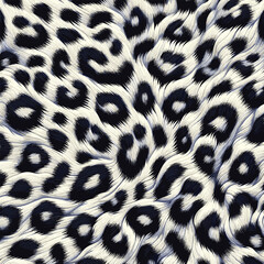 White leopard fur pattern texture vector with seamless camouflage background suitable for trendy fashion, decorative wallpapers, and artistic interior decor.
