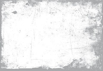 White background with distressed grey textured overlay and scratches for grunge effect vector