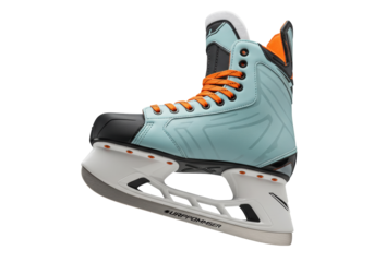 Isolated hockey skate, ice hockey equipment, professional sports gear for ice skating rink