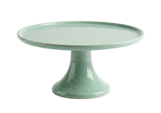 Isolated stand with mottled light green surface for cake or cupcake display, serving sweets