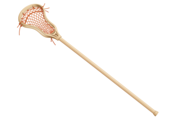 Isolated Sports Equipment Lacrosse Stick for Games Team Play and Athletic Training Action