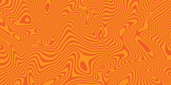 Orange abstract liquify lines background. Liquid acrylic marble texture