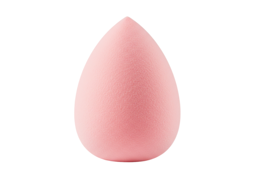 Isolated pink makeup sponge tool for applying foundation, BB cream, concealer, powder, blush