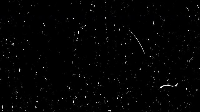 Dust vintage real hard 8 mm film scratches, Video Effect. Animated stop motion scribbly scratched noise texture background and overlay, 4K infinite loop stock video