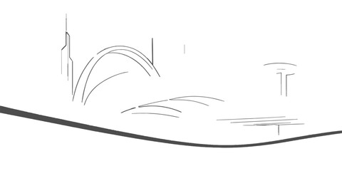 Obraz premium Wheat ears vector illustration concept for nature logo design and black sketch symbol