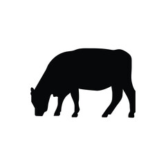Cow silhouette vector illustration