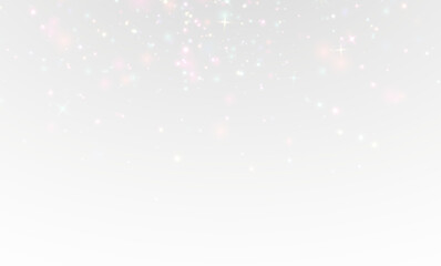 Dust glitter sparkle glowing magic trail softly illuminating bright background light.
