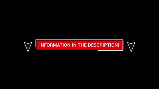 Button Information in the description transparent background 4K | modern button