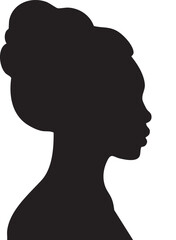 Vector Silhouette of a Simple African American Woman