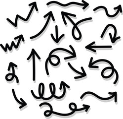 Hand Drawn Arrow Collection Vector Set