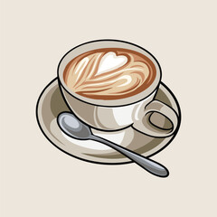 cup of coffee with heart
