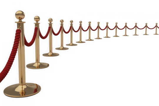 Stanchion with red velvet rope
