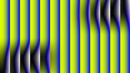 Modern colorful abstract lines blending neon yellow and electric blue shades in geometric optical art pattern