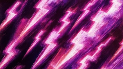 Dynamic Pink and Purple Lightning Bolts Abstract Background.