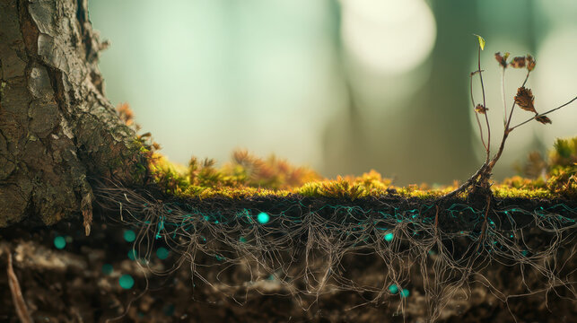 森の地中で広がる菌根ネットワーク / Mycorrhizal Network Beneath the Forest Floor