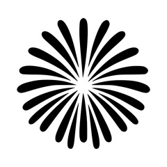 black firework silhouette vector