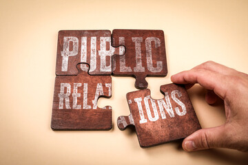 Public Relations Concept as Business Communication Strategy Puzzle