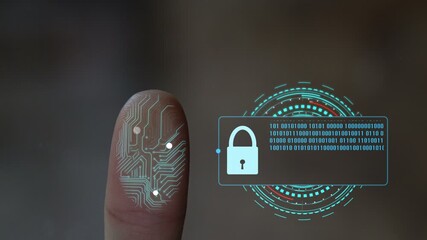 fingerprint scanning futuristic technology - Powered by Adobe