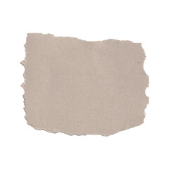 Isolated Ripped Kraft Paper Piece PNG | Brown Cardboard Note with Rough Edges for Rustic and Eco-Friendly Design.
