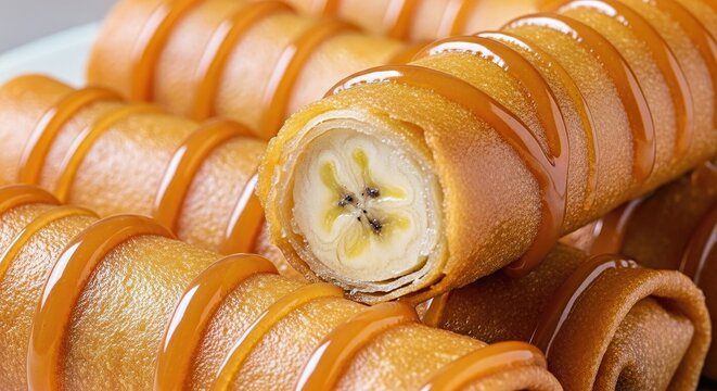 Close-up of Freshly Sliced Bananas with a Piece of Peel on Top