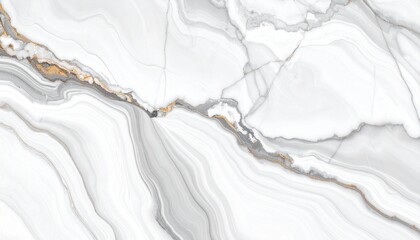 White marble texture with golden and gray veins, luxurious natural stone pattern.
