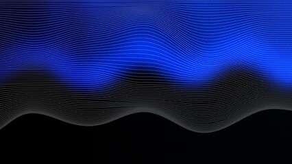 Abstract Blue and Black Waveform Design with Dynamic Visuals