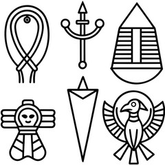 Ancient Egypt Symbols Vector Collection