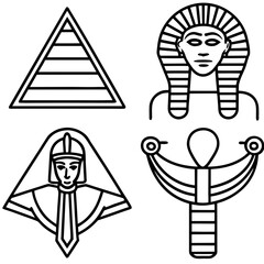 Ancient Egypt Symbols Vector Collection