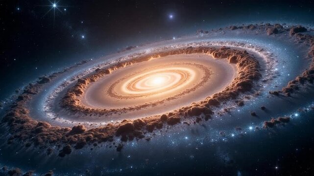 Explore the breathtaking swirl of a distant galaxy, a cosmic dance of starlight and dust perfect for science, education, or inspirational visuals