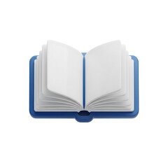 Open blue book with blank white pages on a black background open book blank pages