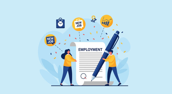 Job placement agreement with the employment agreement and candidate recruitment