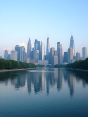 Obraz premium Modern city skyline 