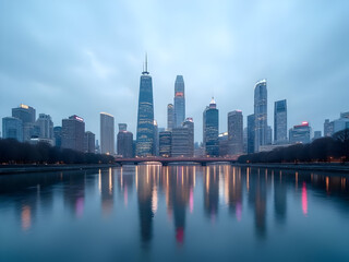 Obraz premium Modern city skyline 