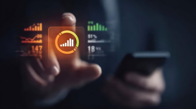 A sleek design of digital wealth where an AI dashboard aligns partnership growth with responsibility metrics displayed on a dynamic program for global transfer