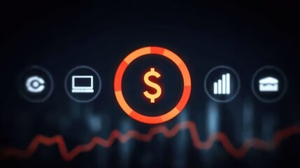 A high contrast cyber environment featuring wealth and responsibility connected through a dashboard where partnership and transfer are governed by an intelligent index program