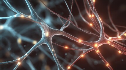 Neural network intertwined with plant branches in glowing light, AI nature fusion