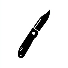 A Close-Up View of a Sleek Folding Knife with a Sharp Blade and Ergonomic Handle, Perfect for Outdoor Adventures and Everyday Use