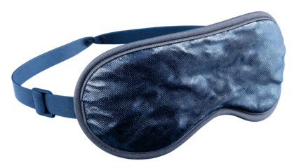 Dark Blue Textured Sleep Mask with Adjustable Strap