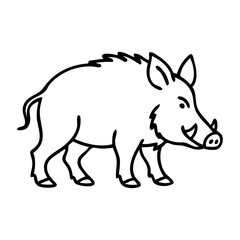 Dibujo sencillo de jabalí 