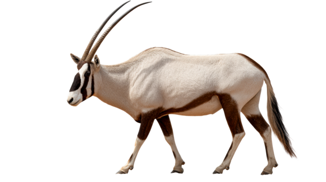 Oryx Antelope Walking on Sand Surface
