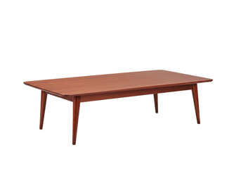 Isolated retro-style coffee table, vintage furniture for living room decoration in studio