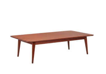 Isolated retro-style coffee table, vintage furniture for living room decoration in studio