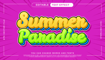 Summer Paradise Text Effect for Graphic Design, Marketing and Advertising