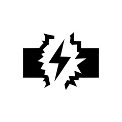 High Voltage Icon – Electrical Hazard and Energy Symbol